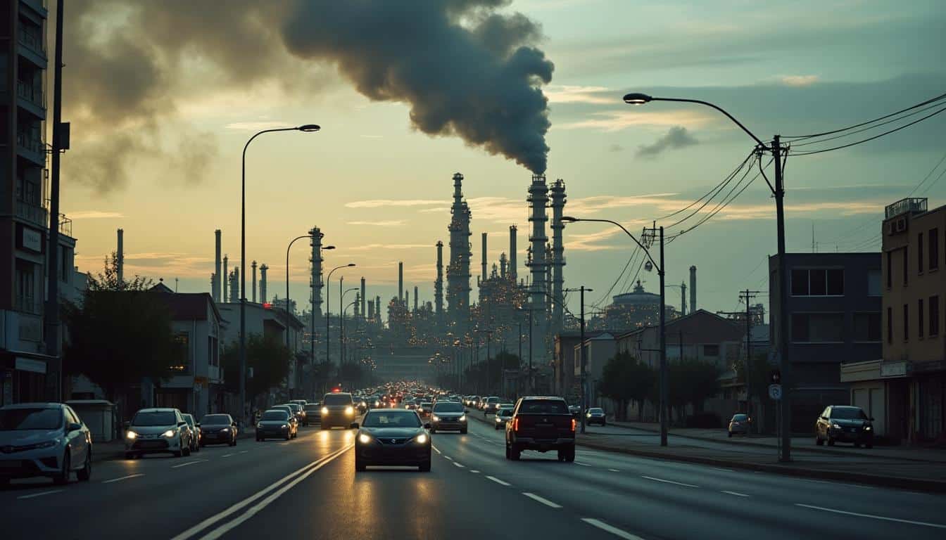 Illustration: Définition de la pollution atmosphérique liée au pétrole et cadre conceptuel