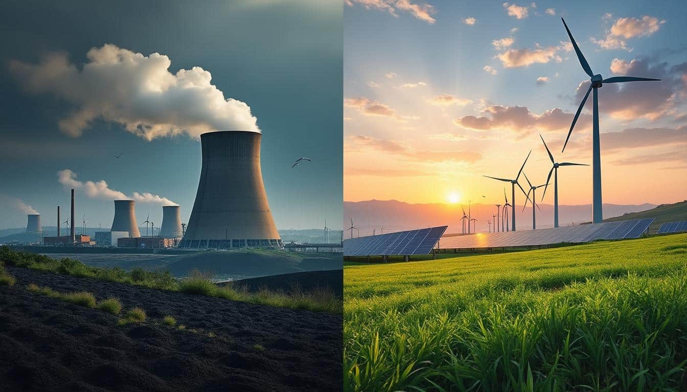 Illustration: Différences fondamentales entre énergie renouvelable et énergie non renouvelable