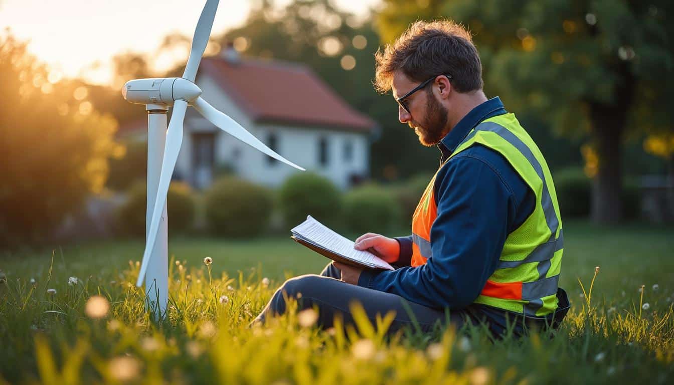 Illustration: Comprendre le démarrage lent d’une éolienne domestique : mécanismes et enjeux