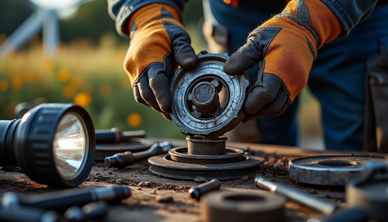 Illustration: Comprendre l’importance de la détection de l’usure des roulements dans une éolienne domestique