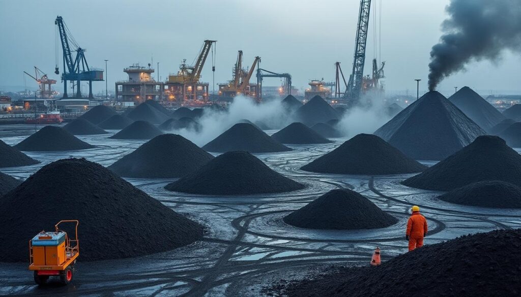 Organiser le stockage du charbon dans les ports en hiver