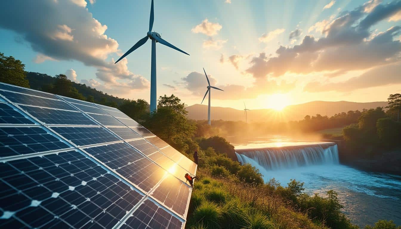 Illustration: Comment fonctionnent les différentes énergies renouvelables représentées en image